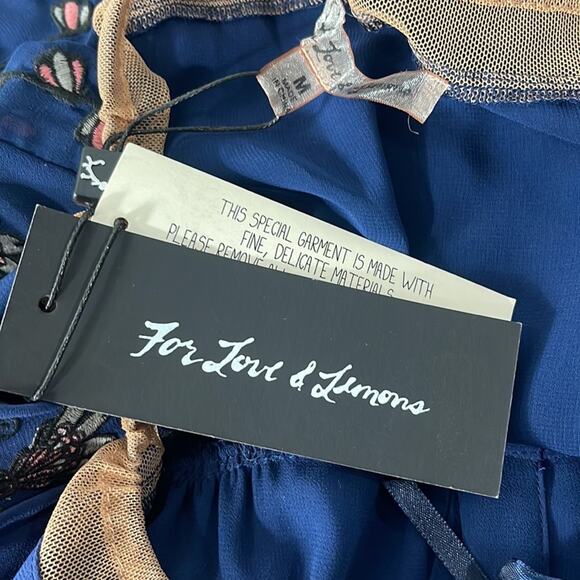 For Love & Lemons Niccola Embroidery Floral Mini Dress Size Medium NEW - Picture 8 of 9